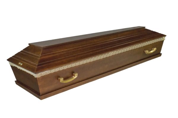 Гроб прямой  лакированный МДФ (имитация дерева)